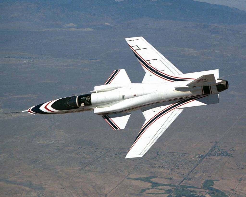 X-29 in flight