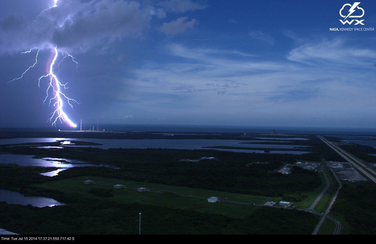 Lightning Strike at Kennedy Space Center in 2014